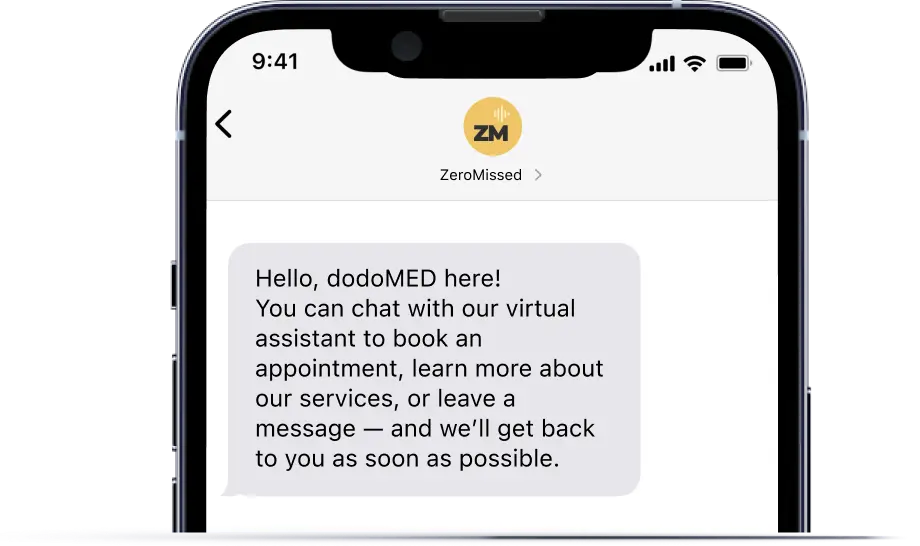 Example text message